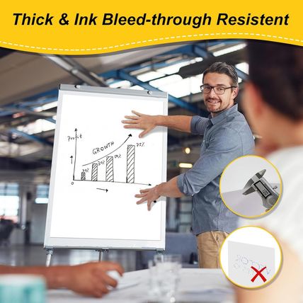Nortix Flip Chart Paper, Sticky Easel Pads, Chart Paper for Teachers, Upgraded D