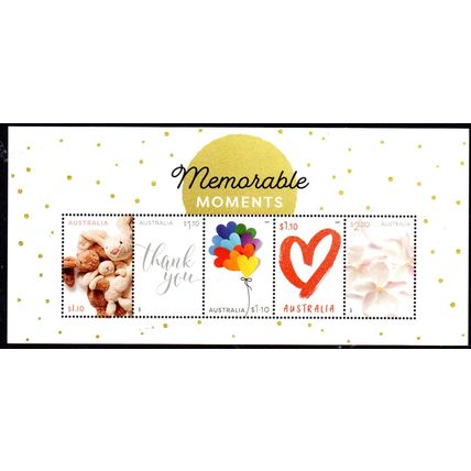 AUSTRALIA: 2021, MEMORABLE MOMENTS, MINT NER HINGED MINIATURE SHEET.