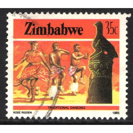 ZIMBABWE 1985: TRADITIONAL DANCING - 35c USED (G19)