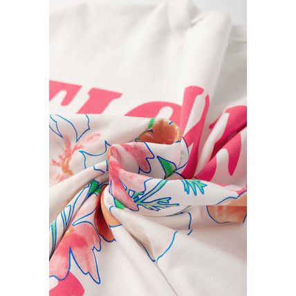 White FLOWER MARKET Graphic T Shirt