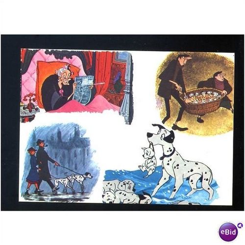 Cinema 110/2 DISNEY "101 Dalmations" Postcard by Biondetti