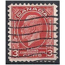 Canada 1932 SG315 3c Scarlet Good Used. .