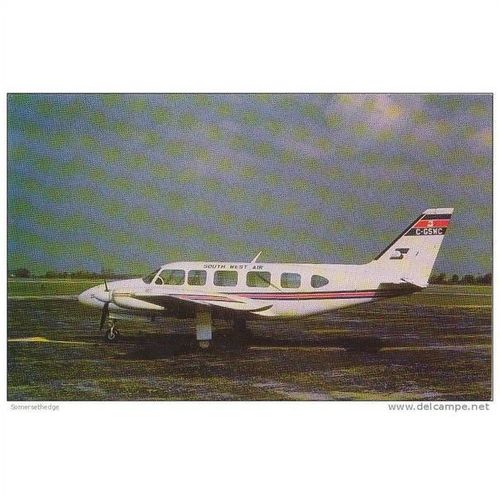 South West Air Piper Navajo Chieftan Aircraft Postcard (A13735)