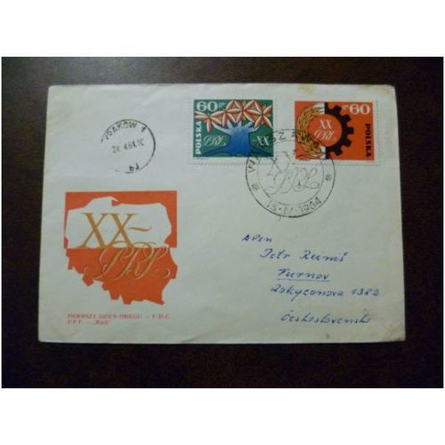 Poland 1964 20th Anniversary of People's Republic First Day Cover SG1967-8 Tree