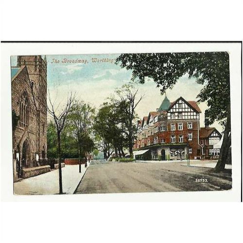 Sussex WORTHING Broadway Postcard by Valentine (38933)