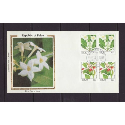 Palau 1987 FDC Flowers (B-080)