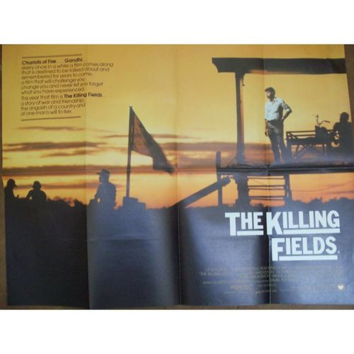 THE KILLING FIELDS Sam Waterston, John Malkovich 1984 Movie Quad Poster