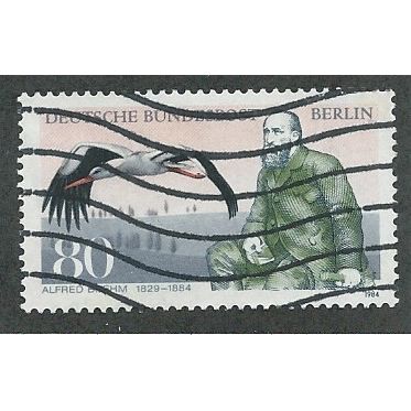 BERLIN -1984 80pf 'ALFRED BREHM' FINE USED (EBID49-651)