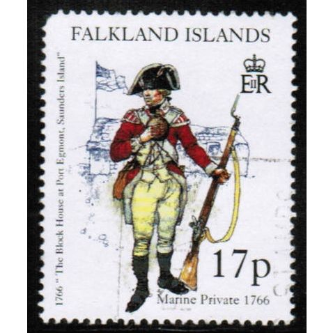 1998 Falkland Islands - Military Uniform - 17p used Sc# 716