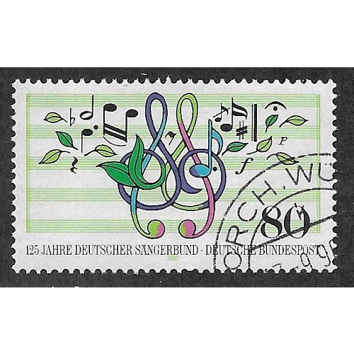 GER 1987 80pf '125TH ANN OF GERMAN CHOIR ASSOCIATION ' FINE USED (EBID54-078)