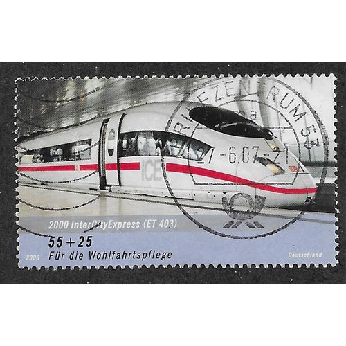 GER 2006 55c + 25 ' TRAINS' FINE USED (EBID61-622)