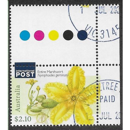 AUS 2017 $2.10 'WATER PLANTS - ENTIRE MARSHWORT' FINE USED EBID69-367)