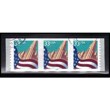 Used 3281 33c U.S. Flag Over City Fine PNC 5555A/3 PA4092