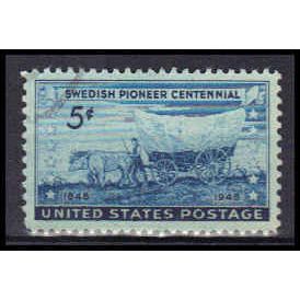 Used 958 5c Swedish Pioneers Very Fine KA5206