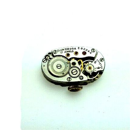 Elgin Grade 533 Size 21/0s 17 Jewels Vintage Antique Watch Movement Runs