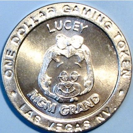 MGM Grand. $1 Casino Token. Las Vegas, NV. Lucey. R97.