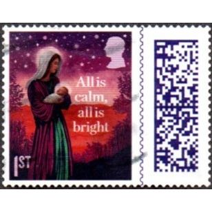 2023 Christmas. 1st Value Self Ad Die Cut. With QR Code. Fine Used Off Paper