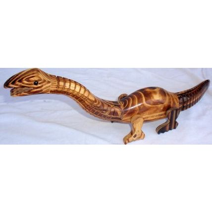 Handmade wooden dinosaur