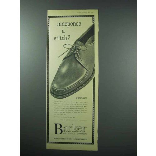 1960 Barker of Earls Barton Sandown Shoe Ad