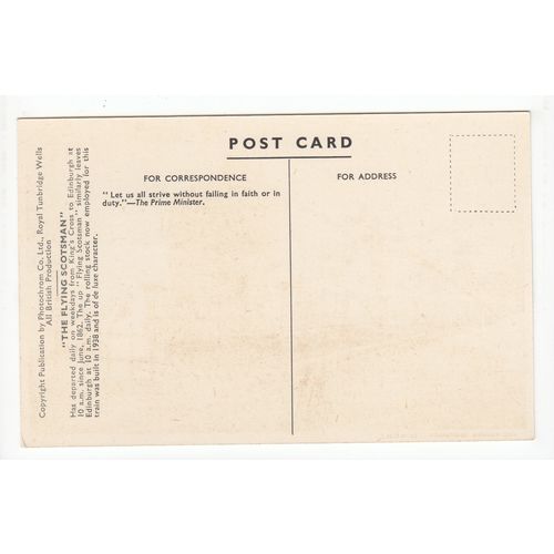 The Flying Scotsman Steam Locomotive LNER Railway Postcard 8