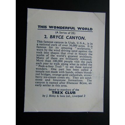 J. Bibby & Sons Cooking Fat 1955 This Wonderful World Card Variants (e31)