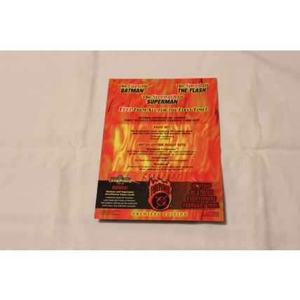 1996 DC FIREPOWER PROMO SHEET OF 4 CARDS