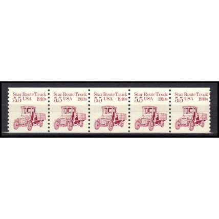 2125 5.5c Star Route Truck Fine MNH Dry Gum PNC 1/5 X0437