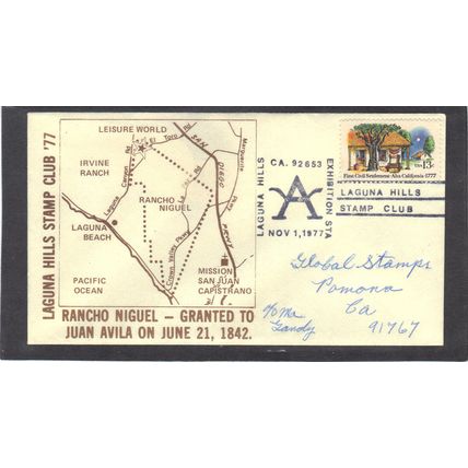 Event Laguna Hills '77 1725 13c Alta, California (Unkn Cachet-Inked/A) CV41542