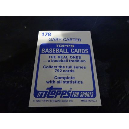 1983 Topps Stickers # 178 Gary Carter Very Good-Excellent (4) Montreal Expos