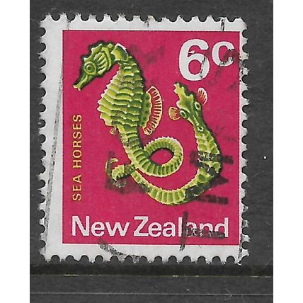 NEW ZEALAND 1970 6c SEA HORSE SG 921 FINE USED