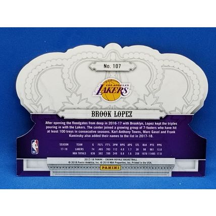 2017-18 Crown Royale #107 Brook Lopez