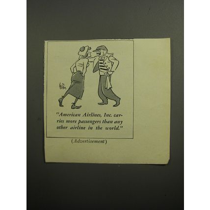 1951 American Airlines Advertisement - cartoon by George Price