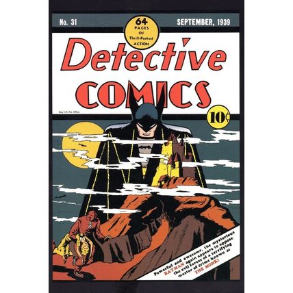 Detective Comics No 39 Historic WW2 Batman Art DC Book Comic Postcard