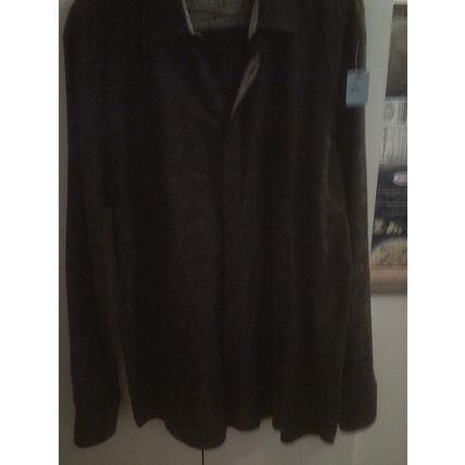 Alfred Sung black paisley pattern long sleeve shirt size XL button front