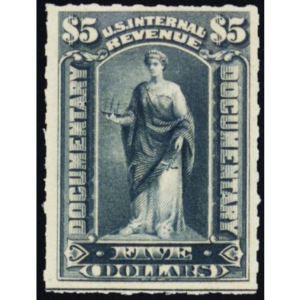 R192, Mint VF NH $5 Revenue Stamp With PSAG Certificate - Stuart Katz