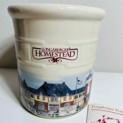 Longaberger Crock Canister Pottery Homestead 2-quart Ceramic Kitchen Storage