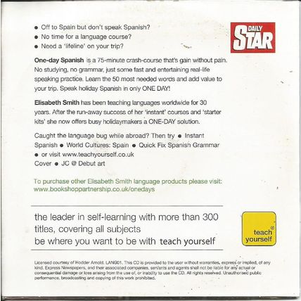 One Day Spanish Audiobook CD Promo The Daily Star Newspaper
