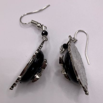 Halloween Earrings Gothic Black Spider Earrings #684