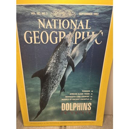 National Geographic Magazine September 1992 Dolphins - Vintage Collectable