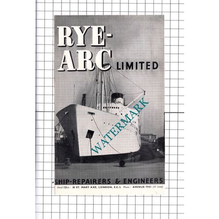 Rye Arc Ltd London Ship Repairers Advert - c.1957 Book Print / Clipping