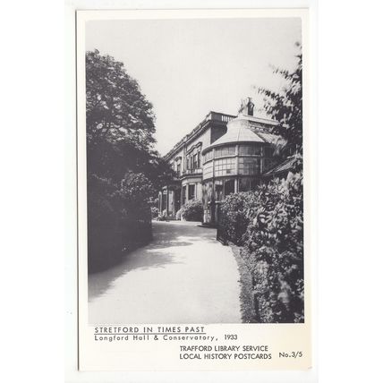 Longford Hall Conservatory Stretford Reproduction Postcard Manchester Lancashire