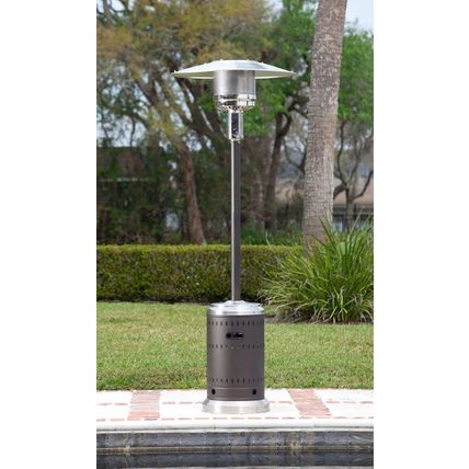 Ash & Stainless Steel Commercial Outdoor Patio Deck Porch Heater 46,000 Btu's