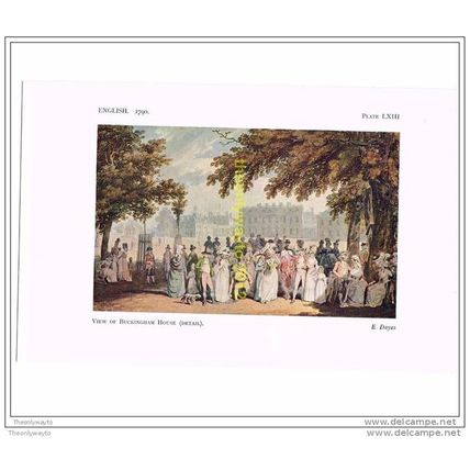 VIEW OF BUCKINGHAM HOUSE (DETAIL), E DAYES, ENGLISH, c1790, FROM HISTORIC COSTUM