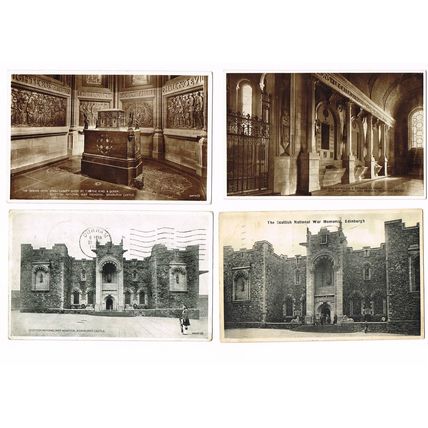 Postcards, Edinburgh, 2x Valentines, Un/Posted x4,1930-1940s, 6922, Postcard