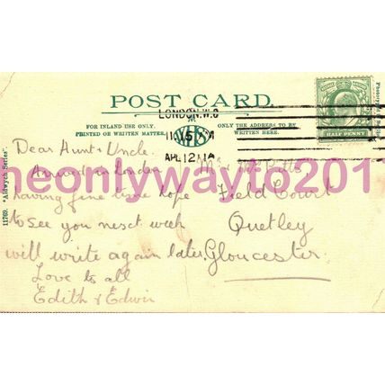 Houses of Parliament, London, 1900s, Postcard