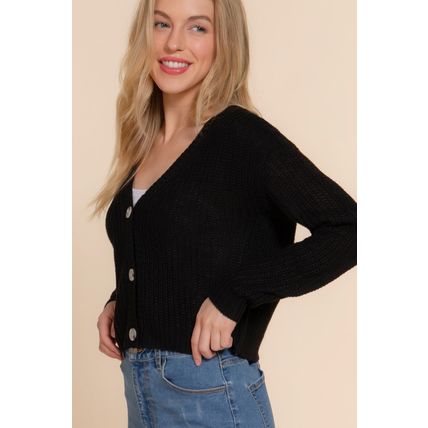 Long slv v-neck sweater cardigan