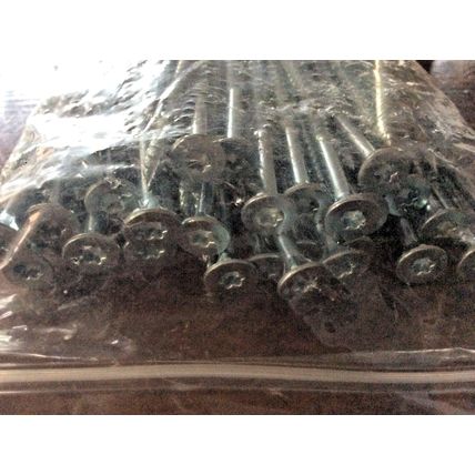 100 x 4 x 80mm Wood Screws - Chipboard Star Head Silver - Countersunk