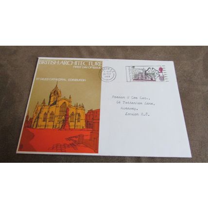 1969 Cover - Architecture - St Giles Cathedral, Edinburgh - Postal Museum fr