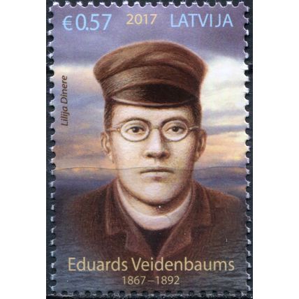 Latvia. 2017. 150th Birth Anniversary of Eduards Veidenbaums (MNH **) Stamp