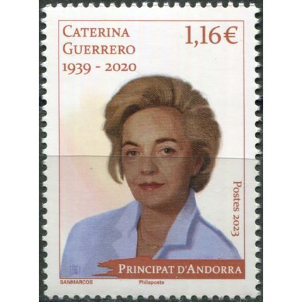 Andorra [Fr.]. 2023. Caterina Guerrero (1939-2020), Author (MNH **) Stamp